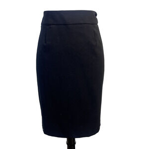 Calvin Klein Skirt size 10 Petite Classic Black Straight Pencil Knee Career Slim